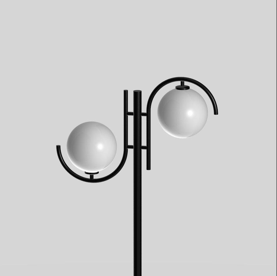 Poste de jardim com 2 globos alternados <br> PT 325