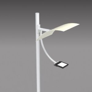 Poste decorativo com rebatedor PT 290, iluminação LED de alta performance, resistente e durável. Ideal para áreas externas.